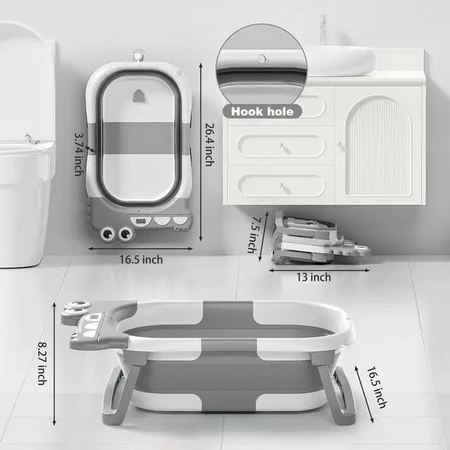 Foldable Crocodile Baby Bath Tub