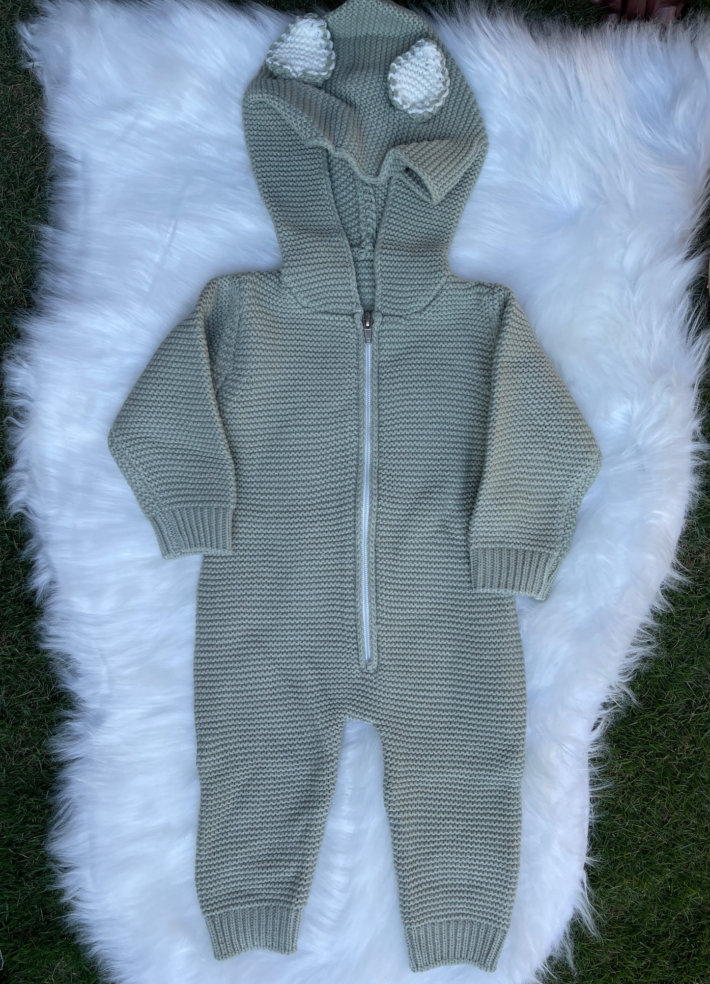 Wool Zipper Romper